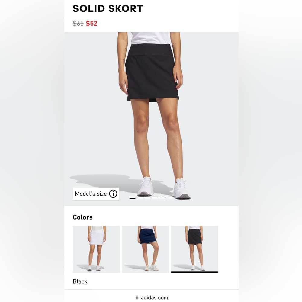 Adidas solid skort - Picture 2 of 6